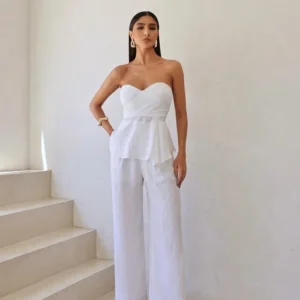 Linen-Peplum-Top-&-Wide-Leg Pants-Set-3