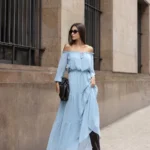 Off-Shoulder Midi Dress