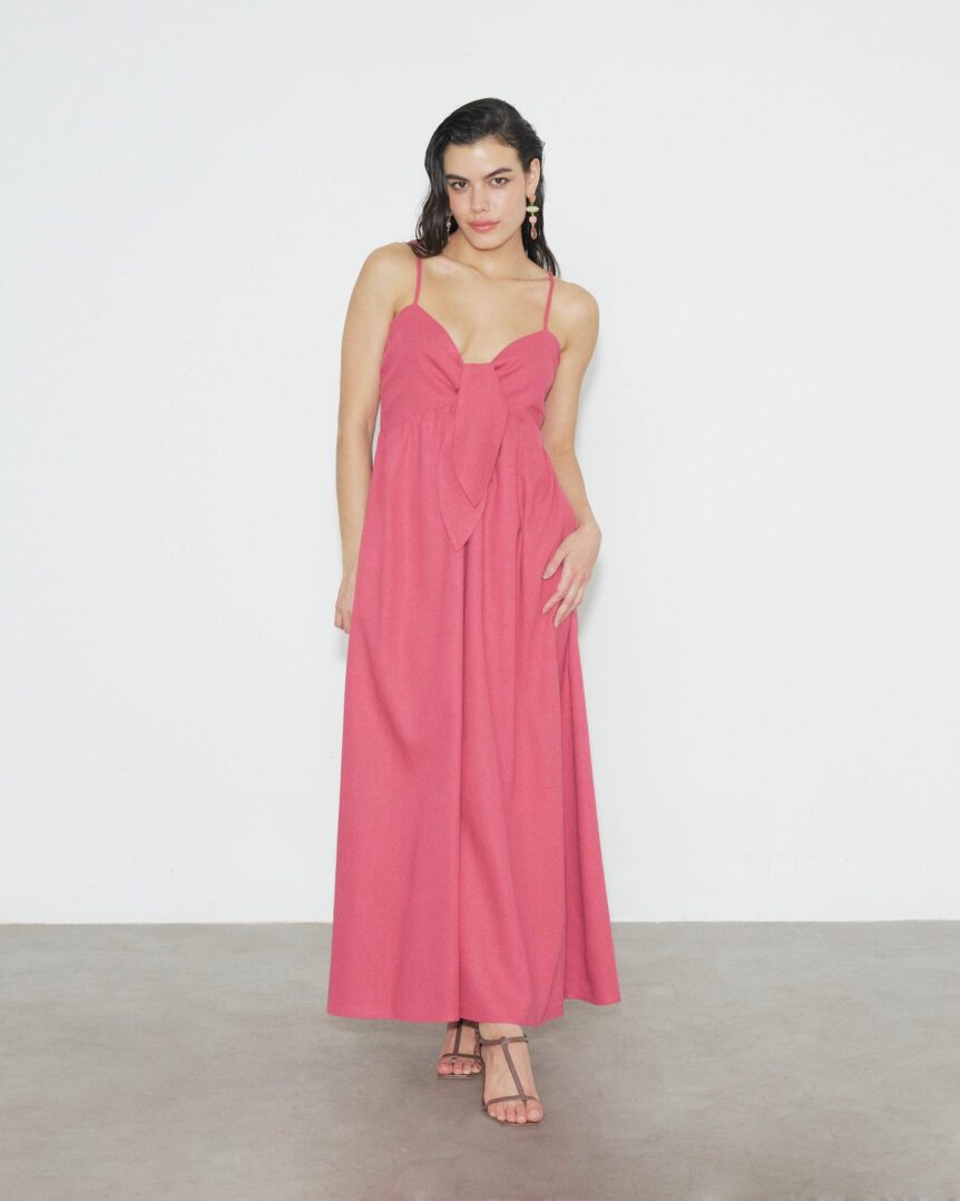 Romantic-Bow-Tie-Maxi-Dress