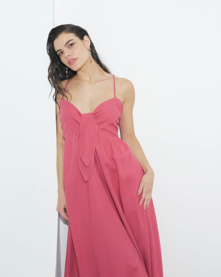 Romantic-Bow-Tie-Maxi-Dress