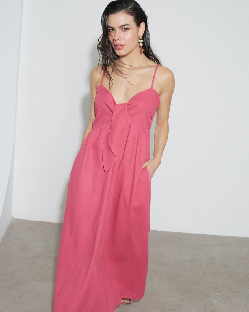 Romantic-Bow-Tie-Maxi-Dress