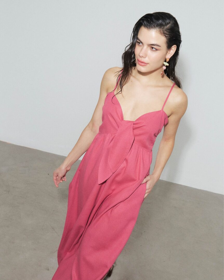 Romantic-Bow-Tie-Maxi-Dress