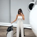 Strapless Tailored Jumpsuit with Pleats – Pearl